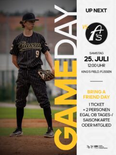 Dieses Wochenende steht unser letztes Heimspiel der Saison gegen die @garching_atomics an.⚾️ Also besucht uns zahlreich und feuert die Jungs nochmal ordentlich an, damit sie auch hier wieder zwei Siege einfahren können!🥳🙌🏻 Damit auch wirklich jeder Tribünenplatz mit Fans besetzt ist haben wir „Bring a Friend Day“ — das heißt 1 Ticket gilt für 2 Personen!👨🏻‍🤝‍👨🏼🎟️

Wir freuen uns auf euch!🫶🏻

#Fiassa #RBNation #HomeoftheKing👑

📸 @kevin.eimertenbrink