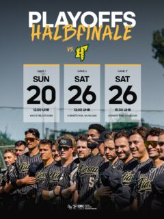 HALBFINALE 🔥

Best-of-3-Serie. Füssen 🔛 Saarlouis.
Drei mögliche Spiele. Zwei Siege nötig. Ein Ziel. 👑⚾️

Unsere Jungs können zum ersten Mal in der Vereinsgeschichte ins Finale der 2. Bundesliga einziehen 👀

Jetzt Tickets sichern 👉🏼 Link in Bio.

LET’S GO FIASSA 🖤💛

#Fiassa #RBNation #HomeoftheKing👑
📸: @martinbuehler.pictures