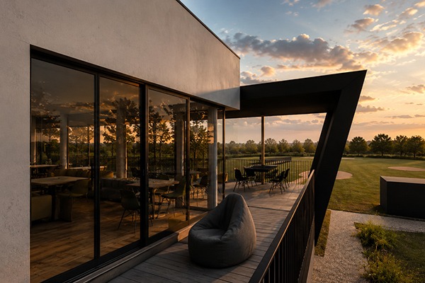Club House Ansicht Balkon